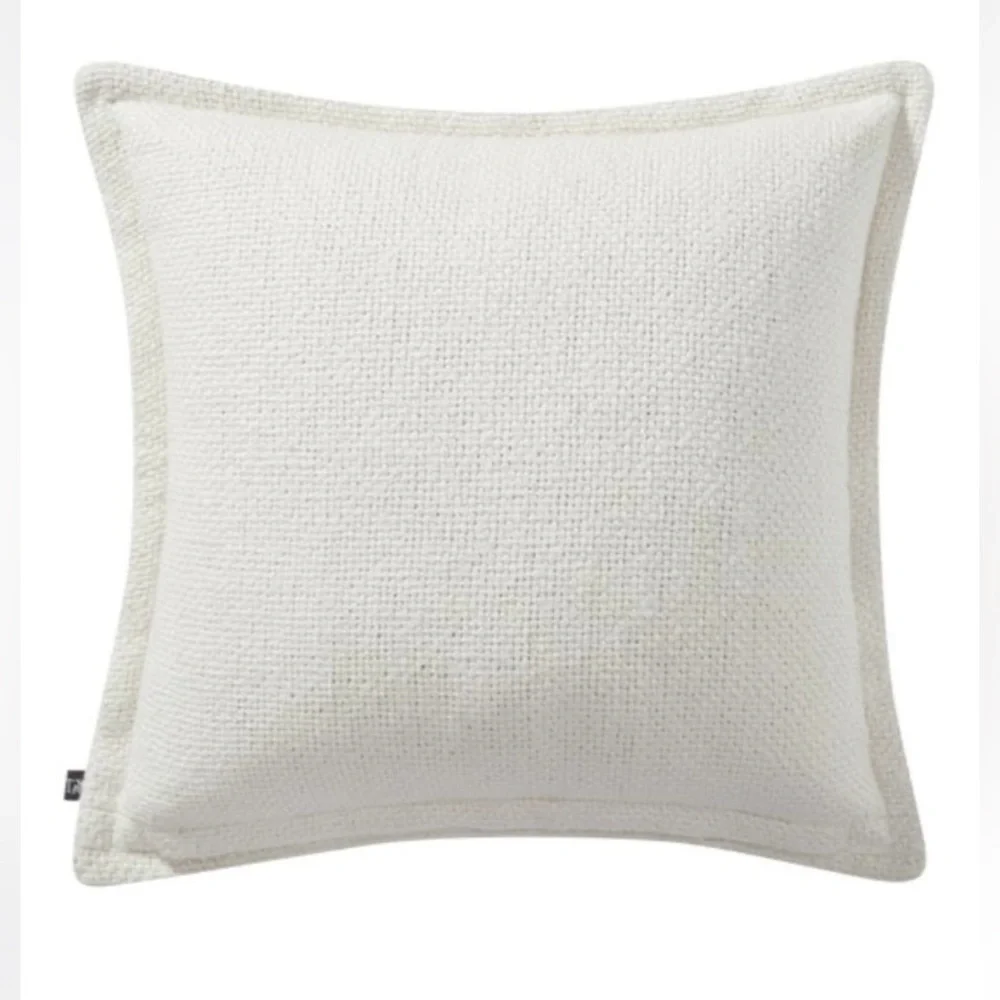 Set of 2 My Texas House Reversible Solid Sage Green & Ivory pillows - Picture 2 of 7